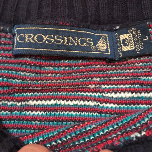 Vintage Cotton print all over skydiving sweater. - Picture 3 of 3